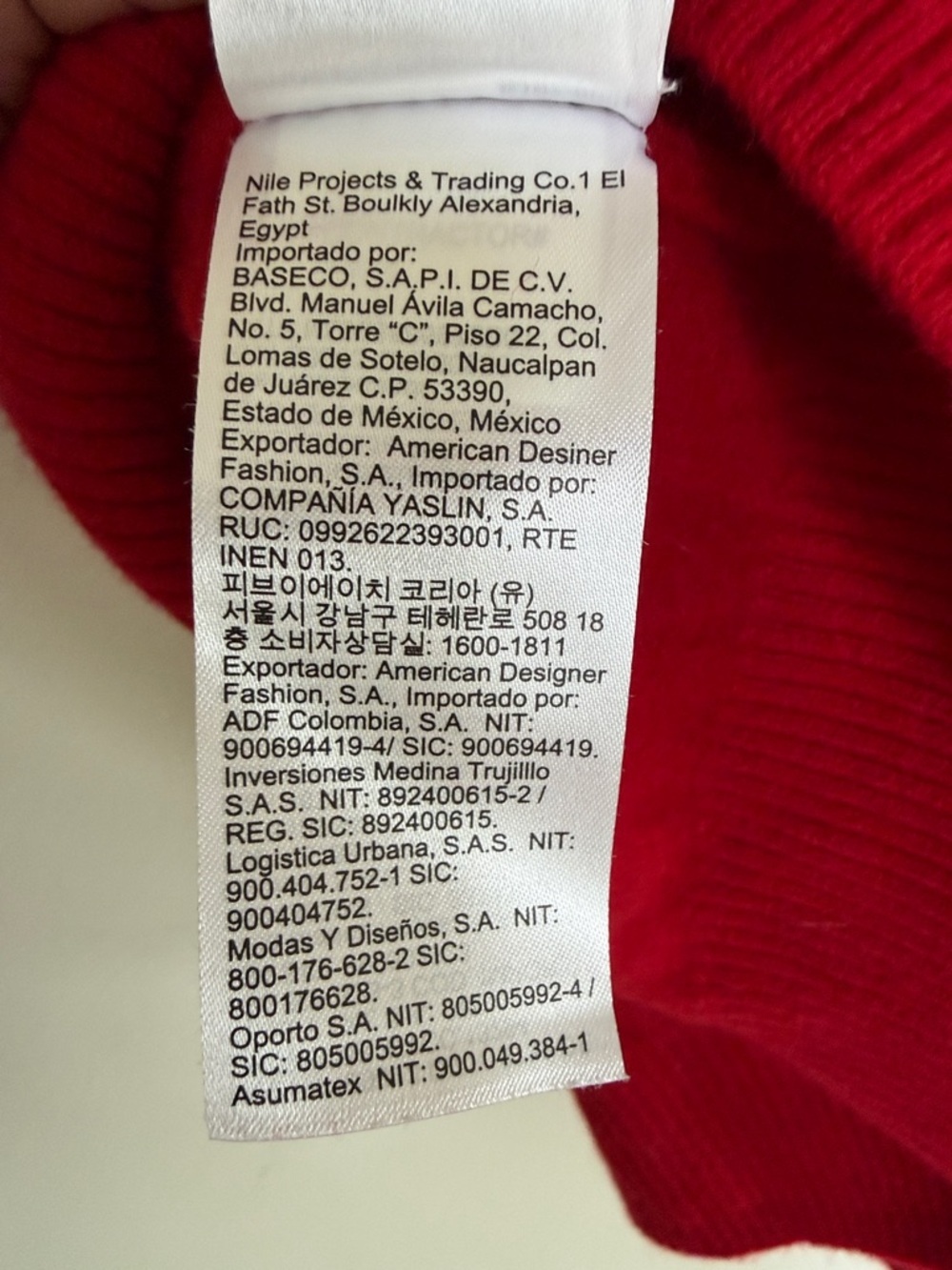 100% Wool Calvin Klein Bright Red Crewneck Sweater 100%Wool/Lana. - Picture 9 of 10